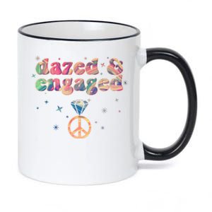 Retro Dazed And Engaged New Bride Wife 11oz Black Color Changing Mug