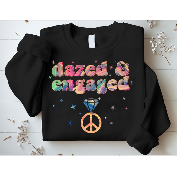 Retro Dazed And Engaged New Bride Wife Sweatshirt