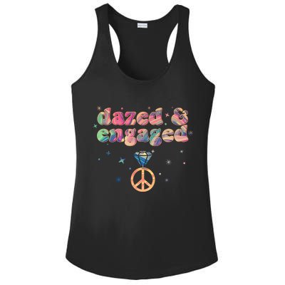 Retro Dazed And Engaged New Bride Wife Ladies PosiCharge Competitor Racerback Tank