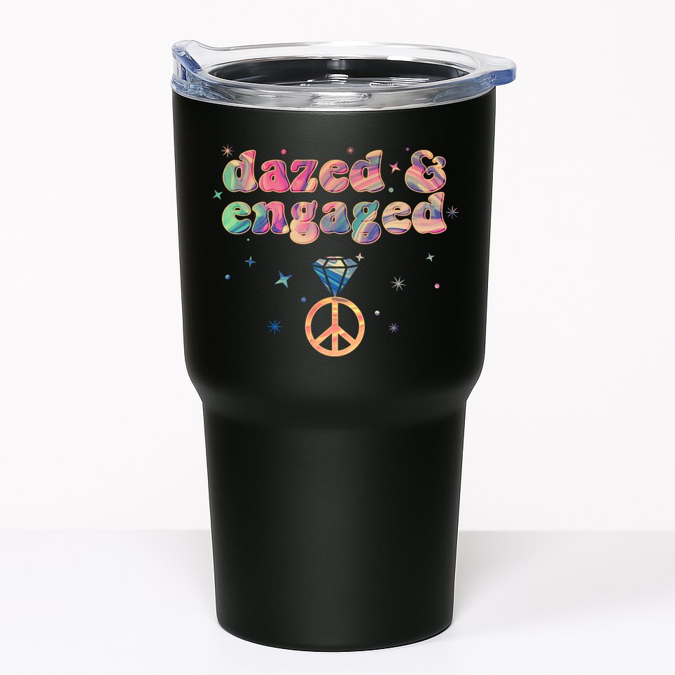 Retro Dazed And Engaged New Bride Wife Tumbler