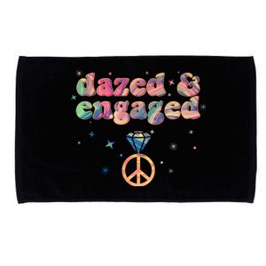 Retro Dazed And Engaged New Bride Wife Microfiber Hand Towel