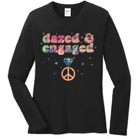 Retro Dazed And Engaged New Bride Wife Ladies Long Sleeve Shirt