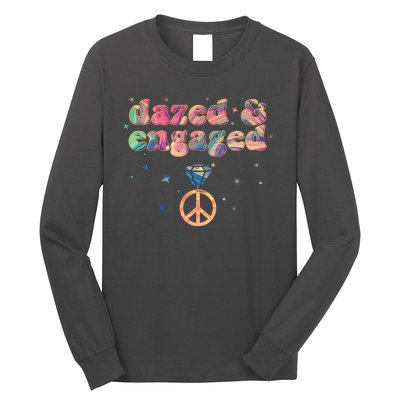 Retro Dazed And Engaged New Bride Wife Long Sleeve Shirt