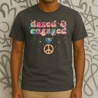 Retro Dazed And Engaged New Bride Wife T-Shirt