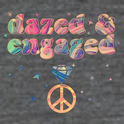 Retro Dazed And Engaged New Bride Wife T-Shirt