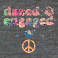 Retro Dazed And Engaged New Bride Wife T-Shirt