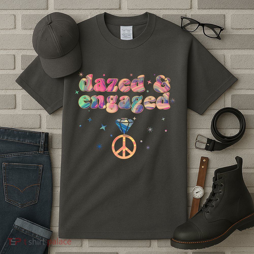 Retro Dazed And Engaged New Bride Wife Tall T-Shirt