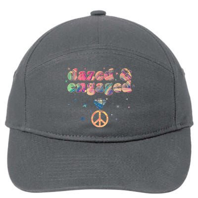 Retro Dazed And Engaged New Bride Wife 7-Panel Snapback Hat