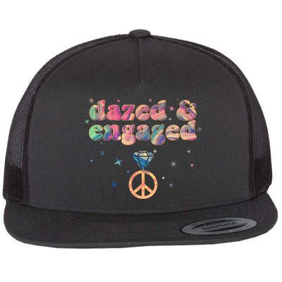 Retro Dazed And Engaged New Bride Wife Flatbill Hat