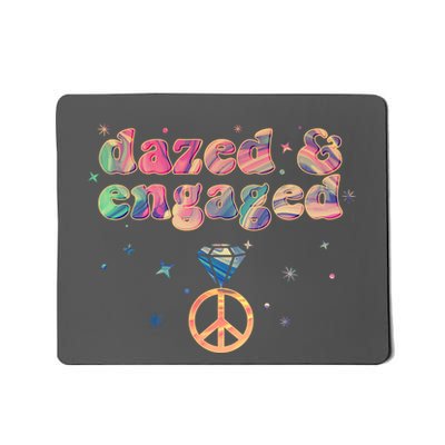 Retro Dazed And Engaged New Bride Wife Mousepad