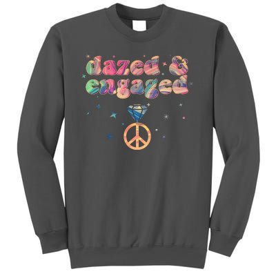 Retro Dazed And Engaged New Bride Wife Tall Sweatshirt