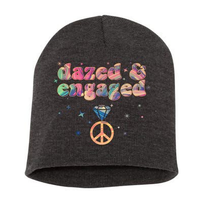Retro Dazed And Engaged New Bride Wife Short Acrylic Beanie