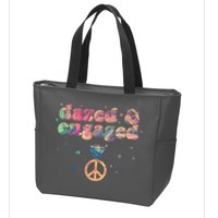 Retro Dazed And Engaged New Bride Wife Zip Tote Bag