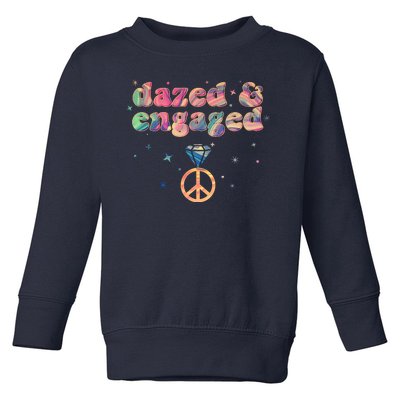 Retro Dazed And Engaged New Bride Wife Toddler Sweatshirt