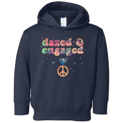 Retro Dazed And Engaged New Bride Wife Toddler Hoodie