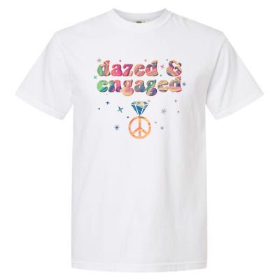 Retro Dazed And Engaged New Bride Wife Garment-Dyed Heavyweight T-Shirt