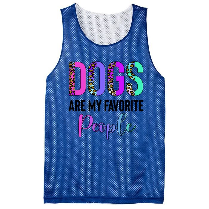 Retro Dogs Are My Favorite People Leopard Funny Dog Owner Gift Mesh Reversible Basketball Jersey Tank