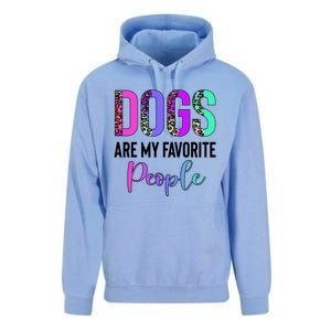 Retro Dogs Are My Favorite People Leopard Funny Dog Owner Gift Unisex Surf Hoodie