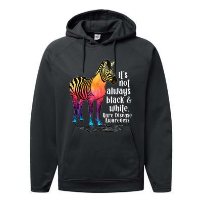 Rare Disease Awareness Proud Rare Disease Warrior Performance Fleece Hoodie