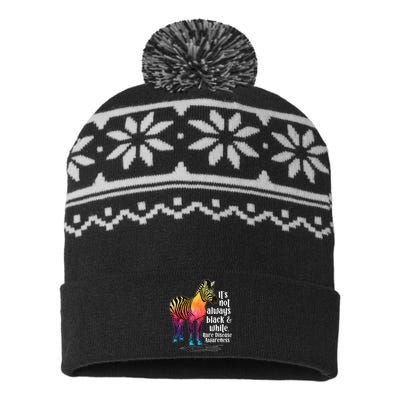 Rare Disease Awareness Proud Rare Disease Warrior USA-Made Snowflake Beanie