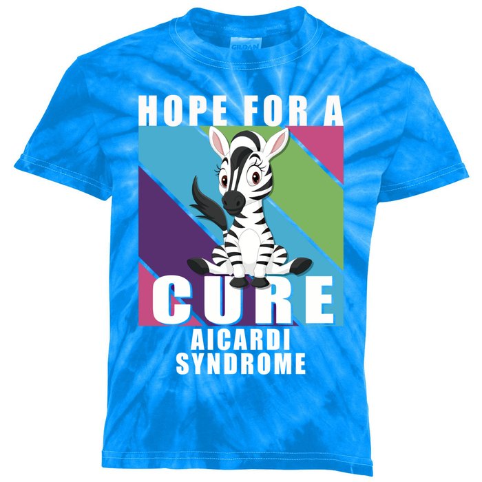 Rare Disease Awareness Day Hope Cure Aicardi Syndrome Funny Gift Kids Tie-Dye T-Shirt