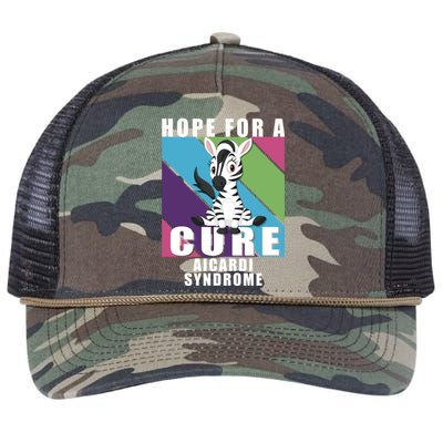 Rare Disease Awareness Day Hope Cure Aicardi Syndrome Funny Gift Retro Rope Trucker Hat Cap