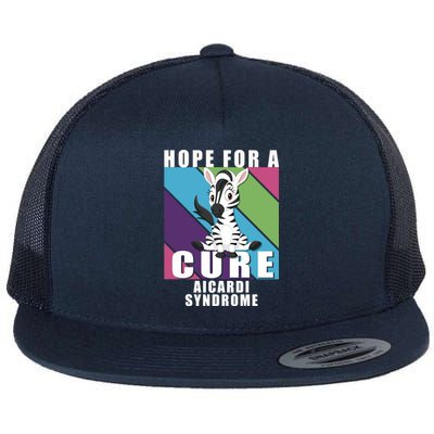 Rare Disease Awareness Day Hope Cure Aicardi Syndrome Funny Gift Flat Bill Trucker Hat