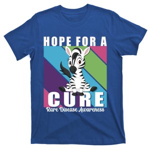 Rare Disease Awareness Day Hope Cure Support Zebra Funny Gift T-Shirt