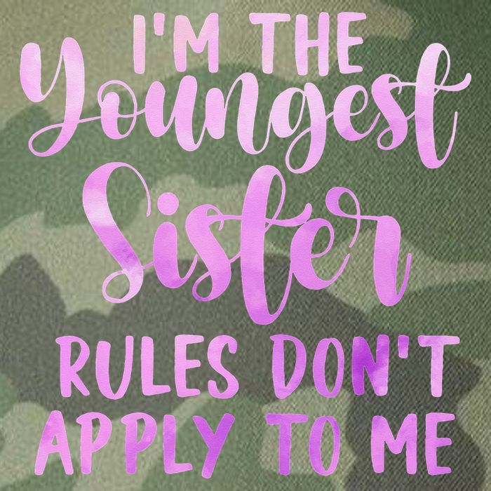 Rules Don't Apply To Me Youngest Sister 3 Sisters Matching Legacy Tie Dye Trucker Hat