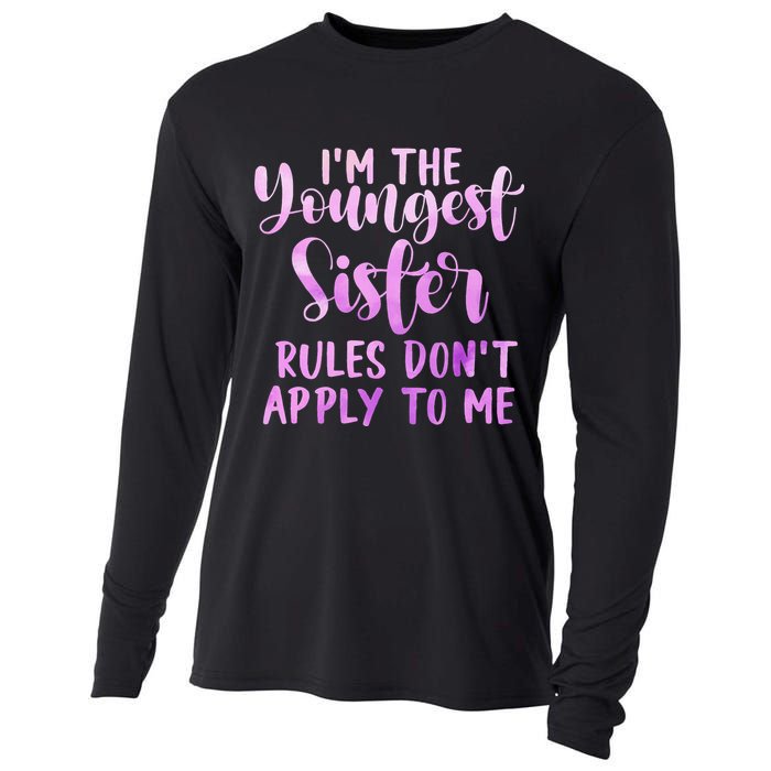 Rules Don't Apply To Me Youngest Sister 3 Sisters Matching Cooling Performance Long Sleeve Crew