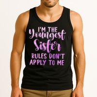 Rules Don't Apply To Me Youngest Sister 3 Sisters Matching Tank Top