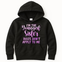 Rules Don't Apply To Me Youngest Sister 3 Sisters Matching Kids Hoodie