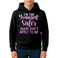 Rules Don't Apply To Me Youngest Sister 3 Sisters Matching Kids Hoodie