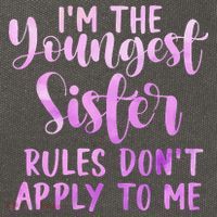 Rules Don't Apply To Me Youngest Sister 3 Sisters Matching Cotton Canvas Backpack