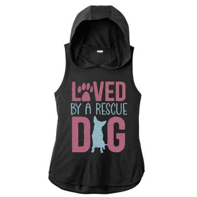 Rescue Dog Animal Adoption Rescue Dog Foster Lover Ladies PosiCharge Tri-Blend Wicking Draft Hoodie Tank