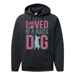 Rescue Dog Animal Adoption Rescue Dog Foster Lover Performance Fleece Hoodie