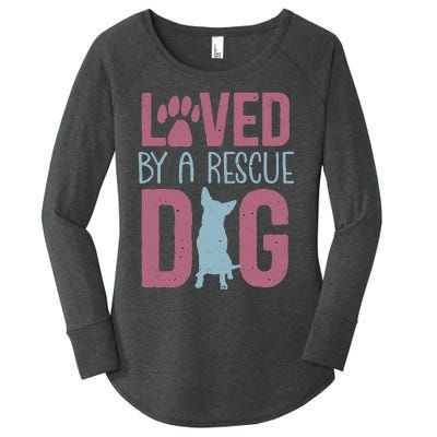 Rescue Dog Animal Adoption Rescue Dog Foster Lover Women's Perfect Tri Tunic Long Sleeve Shirt