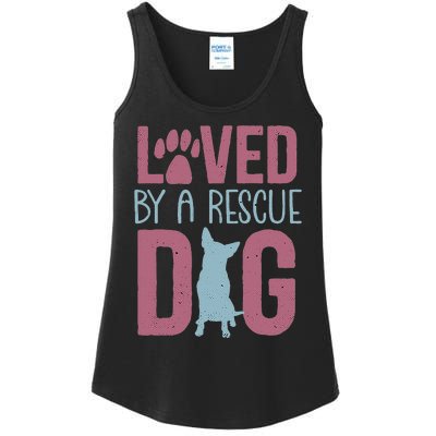 Rescue Dog Animal Adoption Rescue Dog Foster Lover Ladies Essential Tank