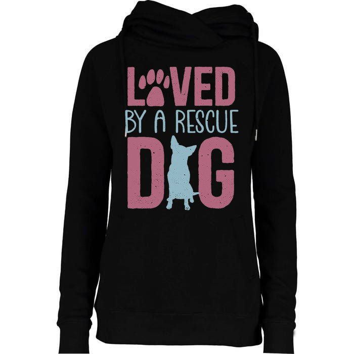 Rescue Dog Animal Adoption Rescue Dog Foster Lover Womens Funnel Neck Pullover Hood