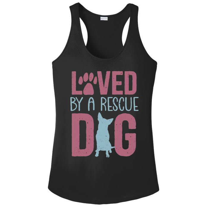 Rescue Dog Animal Adoption Rescue Dog Foster Lover Ladies PosiCharge Competitor Racerback Tank