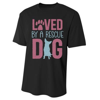 Rescue Dog Animal Adoption Rescue Dog Foster Lover Performance Sprint T-Shirt