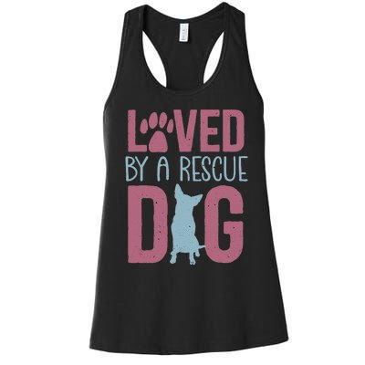 Rescue Dog Animal Adoption Rescue Dog Foster Lover Women's Racerback Tank