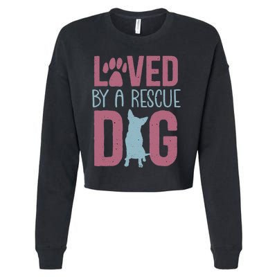 Rescue Dog Animal Adoption Rescue Dog Foster Lover Cropped Pullover Crew