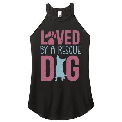 Rescue Dog Animal Adoption Rescue Dog Foster Lover Women's Perfect Tri Rocker Tank