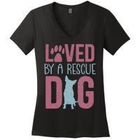 Rescue Dog Animal Adoption Rescue Dog Foster Lover Women's V-Neck T-Shirt