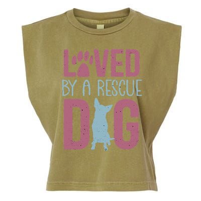 Rescue Dog Animal Adoption Rescue Dog Foster Lover Garment-Dyed Women's Muscle Tee