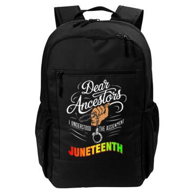 Retro Dear Ancestors I Understood The Assignment Juneteenth Daily Commute Backpack