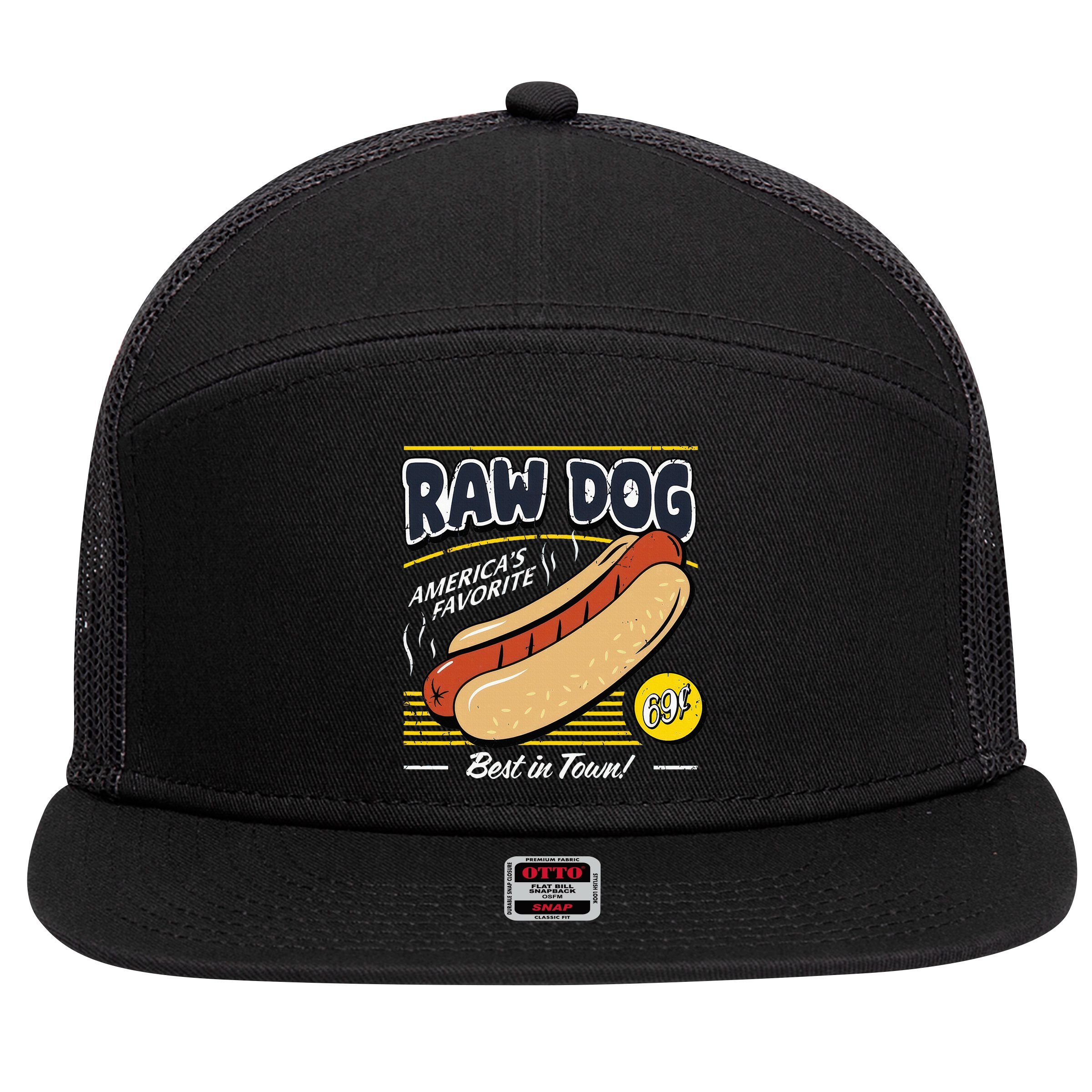 Raw Dog AmericaS Favourite 7 Panel Mesh Trucker Snapback Hat