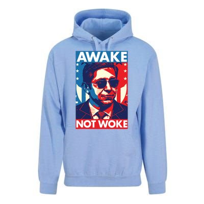 Ron DeSantis Awake Not Woke Florida Governor Unisex Surf Hoodie