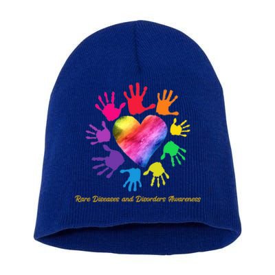 Rare Diseases And Disorders Awareness Hands Gift Cute Gift Short Acrylic Beanie